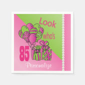 誰が85歳か見て |第85誕生日 スタンダードカクテルナプキン (正面)