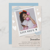 誰が9歳の誕生日の招待状を回しているか 招待状 (正面/裏面)