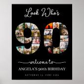 誰が90カスタマイズ可能なフォトコラージュの看板 ポスター (正面)