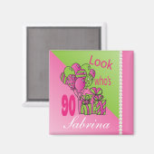 誰が90歳か見て |第90誕生日 マグネット (正面/裏面)