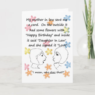誰が? – 義理の娘の誕生日 カード