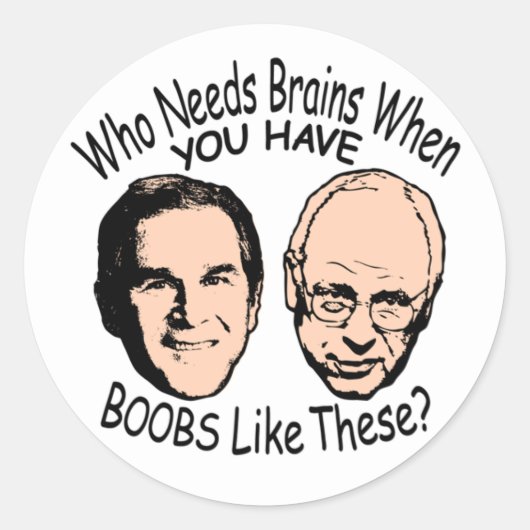 誰がBrainsステッカーを必要とする ラウンドシール (正面)