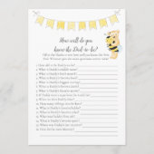 誰がDaddy-To-Be-Game男の子テディベアカードを知っている プログラム (正面)