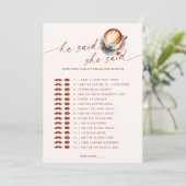 誰がItコーヒーブライダルシャワーゲーム 招待状 (スタンド正面)