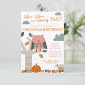 誰がTWO秋フクロウ秋の誕生日パーティーを回している 招待状 (スタンド正面)