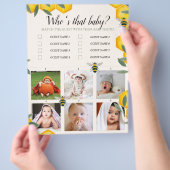 誰だあの赤ちゃんシャワーゲームフライヤー チラシ (手)