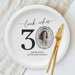 誰だって30歳!お誕生日おめでとうフォト 30歳の誕生日 ペーパープレート