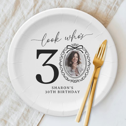 誰だって30歳!お誕生日おめでとうフォト 30歳の誕生日 ペーパープレート