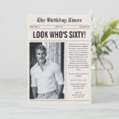 誰だって60歳 フォト新聞 60歳の誕生日 招待状 (スタンド正面)