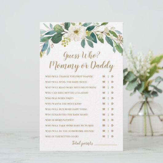 誰だと思う?ママまたはパパの赤ちゃんシャワーゲーム (スタンド正面)