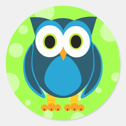 誰だ？ミスターフクロウ漫画 ラウンドシール (正面)