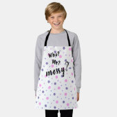 誰だ?私が?メッシー?水玉模様の子供のエプロン エプロン (着用した状態)