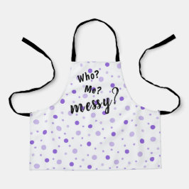誰だ?私が?メッシー?水玉模様の子供のエプロン エプロン