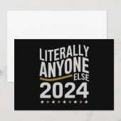 誰でもいい2024年政治選挙 招待状 (正面/裏面)