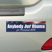 誰でもしかし大統領- 2012年のためのオバマ バンパーステッカー (車上)