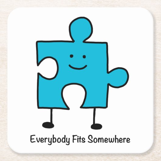 誰でもどこかにフィットする ペーパーコースター (正面)