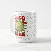 誰でもプレゼントできる良い朝のマグカップ コーヒーマグカップ (正面左)