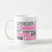 誰でも乳癌を言いました コーヒーマグカップ (左)