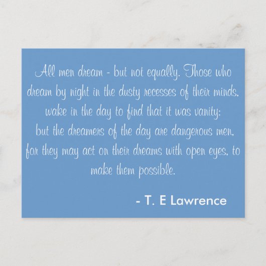 誰でも夢を見る人は無い ポストカード (正面)