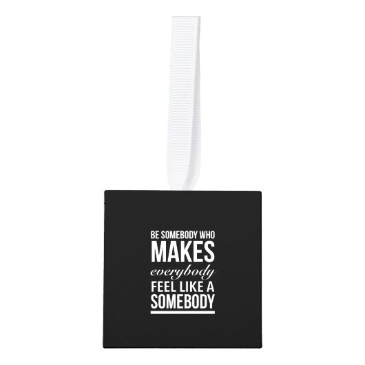 誰でも好きにしてくれる感じ人だ キューブオーナメント (正面)