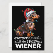 誰でも少しのクリスマスウィーナードッグラバーが必要 シーズンカード (正面/裏面)