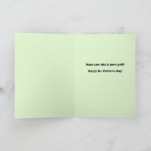 誰でも幸せなセントパトリックデー かわいい子猫 シーズンカード (内部)