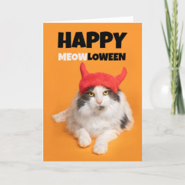 誰でも楽しいハロウィン 猫 悪魔 ユーモア シーズンカード