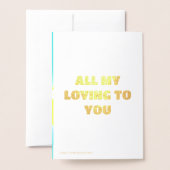 誰でも楽しめるアートデザインのユーモア詩 箔カード (裏面封筒付き)