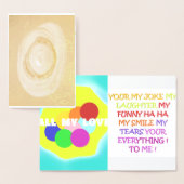 誰でも楽しめるアートデザインの面白い詩ラブ 箔カード (ディスプレー)