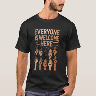 誰でも歓迎 インクルーシブ就学前教育 Tシャツ