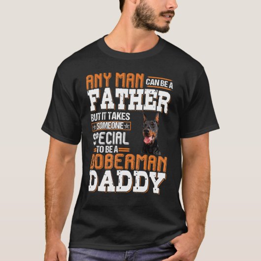 誰でも父親になってパパ犬になれる Tシャツ (正面)