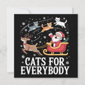 誰でも猫のためのクリスマス 猫 面白い クリスマス サンタ (正面)