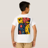 誰でも着られるユースTシャツのデザインカラー Tシャツ (裏面フル)