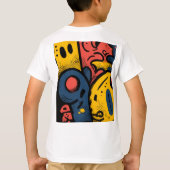 誰でも着られるユースTシャツのデザインカラー Tシャツ (裏面)