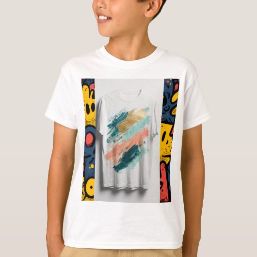 誰でも着られるユースTシャツのデザインカラー Tシャツ (正面)