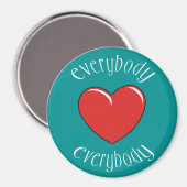 誰でも誰でも好きなティール（緑がかった色） マグネット (正面/裏面)