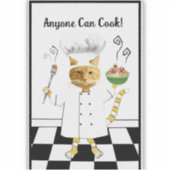 誰でも調理師カスタムカットのビニールシール シール (正面)