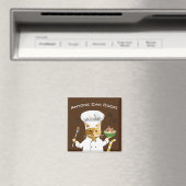 誰でも調理師!子猫冷蔵庫磁石（ブラウン） マグネット (インサイチュ (食洗機))