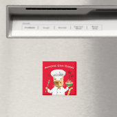 誰でも調理師!子猫冷蔵庫磁石（赤） マグネット (インサイチュ (食洗機))