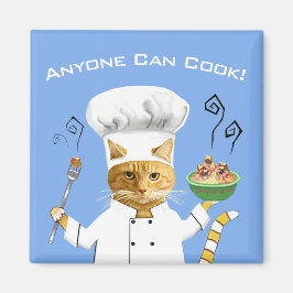 誰でも調理師!子猫冷蔵庫磁石(青) マグネット