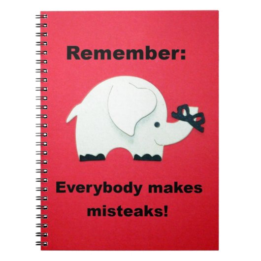 誰でも間違いをします。 ノートブック (正面)