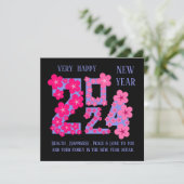 誰にでも使える2024年新年の挨拶 カード (スタンド正面)