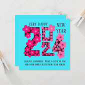 誰にでも使える2024年新年の挨拶 カード (正面/裏面インサイチュ)