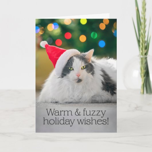 誰にでも幸せなクリスマスを 猫 シーズンカード (正面)