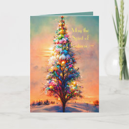 誰にとってもクリスマスカードの精神 サンキューカード