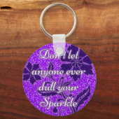 誰にも紫の輝きを鈍らせるな キーホルダー (正面)