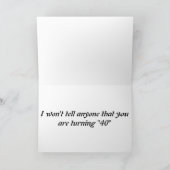 誰にも言わないで、あなたが***40***歳を迎えるんだよ、秘密ね！ カード (内部)