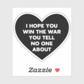 誰にも言わない戦争に勝てば幸いだ シール (シート)