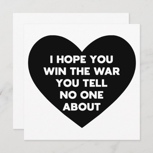 誰にも言わない戦争に勝てば幸いだ 招待状 (正面/裏面)