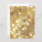 誰にも輝かせるな！金ゴールドライフ引用文 ポストカード (正面/裏面)